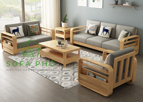 Bộ sofa gỗ đối diện SPG18