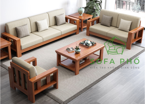 Bộ sofa văng gỗ đệm đối diện SPG14