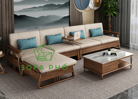 Sofa gỗ góc đệm thông minh SPG19