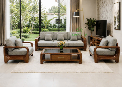 Bộ sofa văng gỗ SPG172