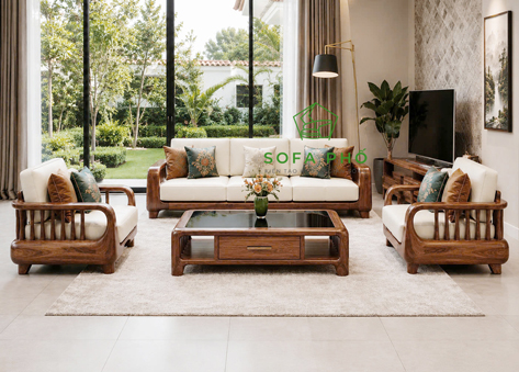 Bộ sofa văng gỗ SPG203